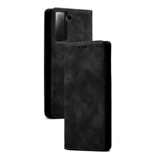 LEATHER FLIP COVER WITH INTERNAL POCKET FOR SAMSUNG GALAXY S22 BLACK